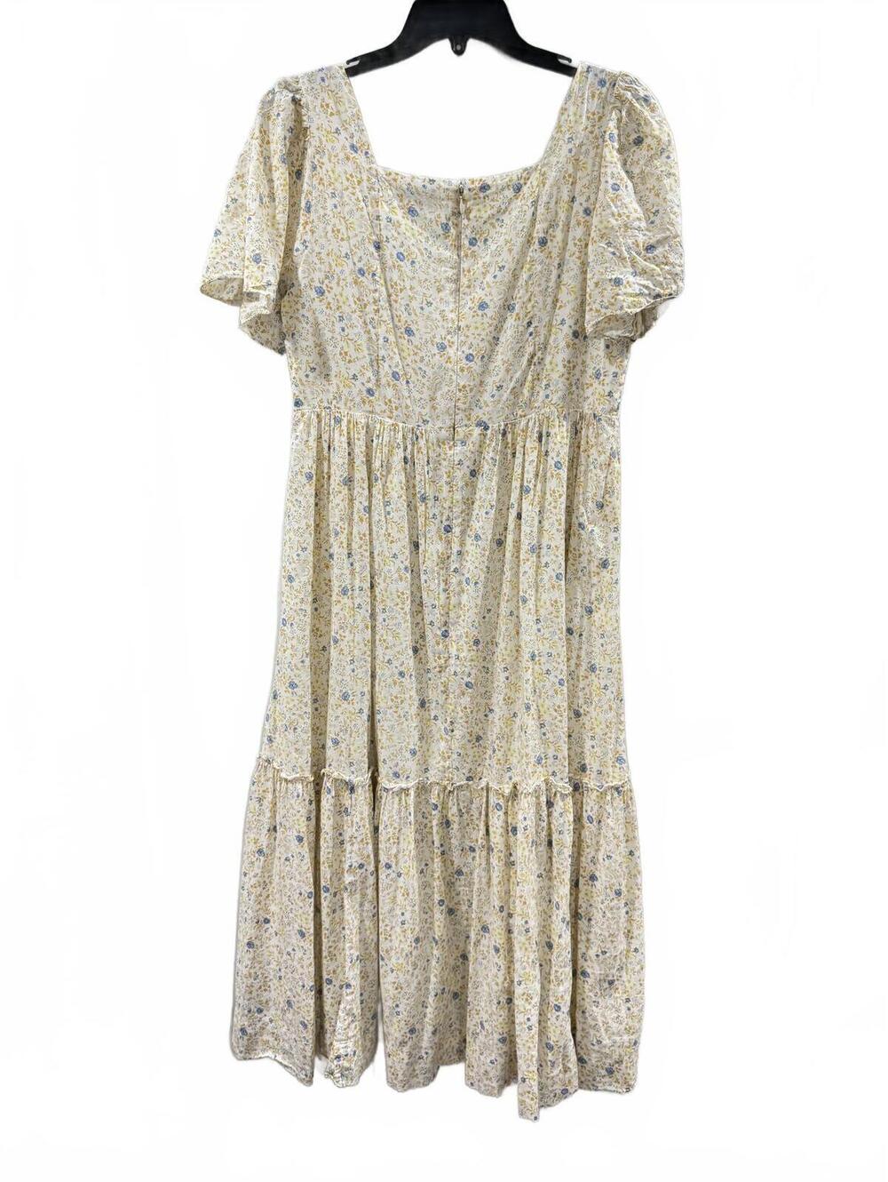Madewell Folkmagic Cottagecore Floral Flutter Sleeve Tiered Maxi Dress Size 6 - Picture 4 of 9